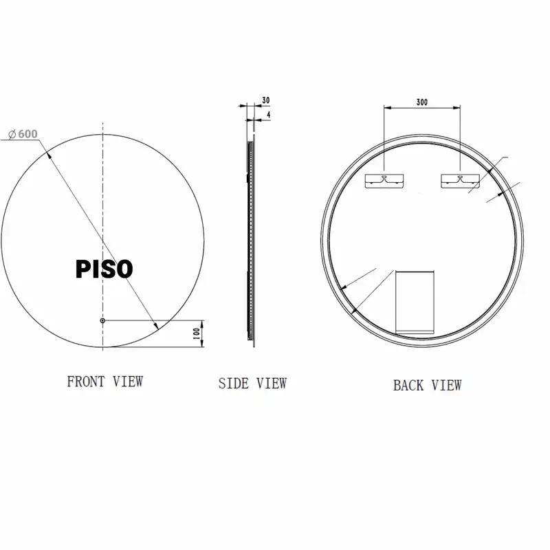 آینه پیسو مدل P-NQ-60
