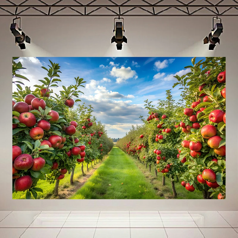 پوستر طرح مخمل باغ سیب قرمز کد AR302998