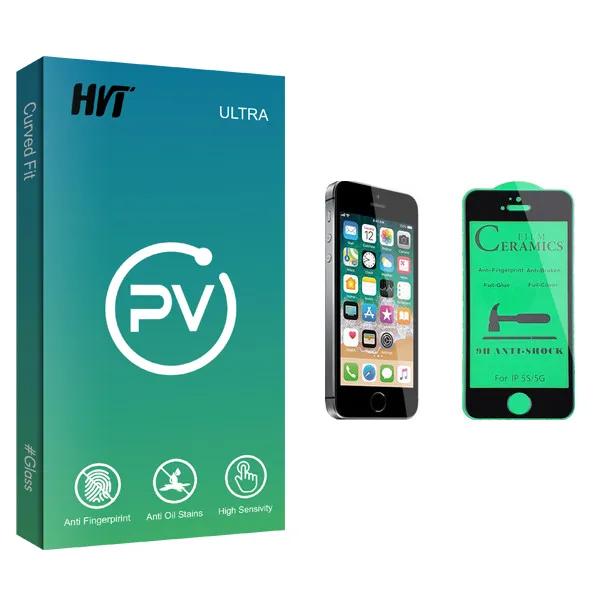محافظ صفحه نمایش سرامیکی اچ وی تی مدل PV glass مناسب برای گوشی موبایل اپل iPhone SE 2016