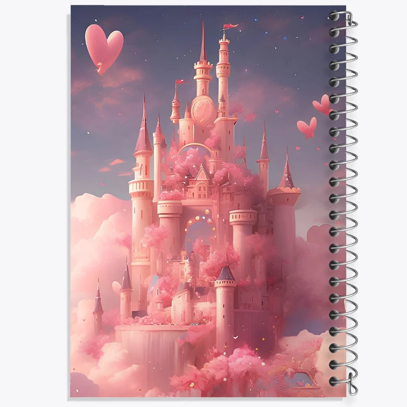 دفتر شطرنجی 50 برگ خندالو طرح خانه ی صورتی کیوت کد N3058