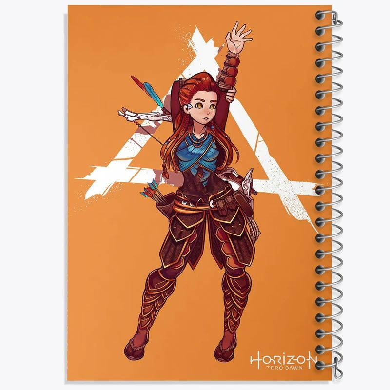 دفتر ژورنال نویسی 50 برگ خندالو مدل نقطه ای طرح بازی هورایزن Horizon کد 28528