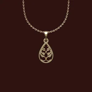 گردنبند طلا 18 عیار زنانه مدوپد مدل هندسی کد X2-1-1230