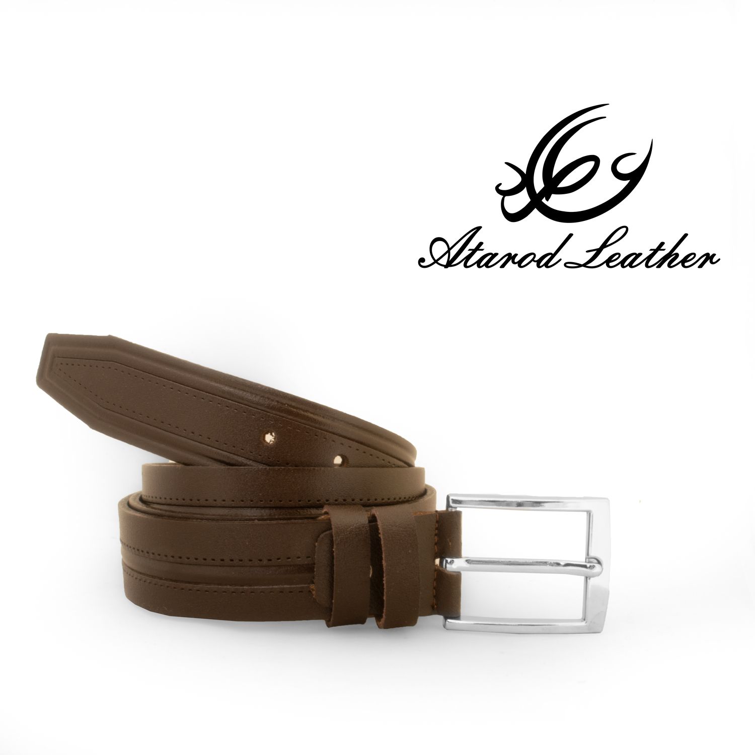 کمربند مردانه چرم عطارد مدل چرم طبیعی گاومیش کد B59 -  - 5