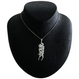 گردنبند نقره زنانه مدل ای هیچ برای هیچ بر هیچ مپیچ کد G-239