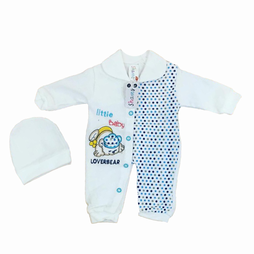 ست سرهمی و کلاه نوزادی مدل Sh-20