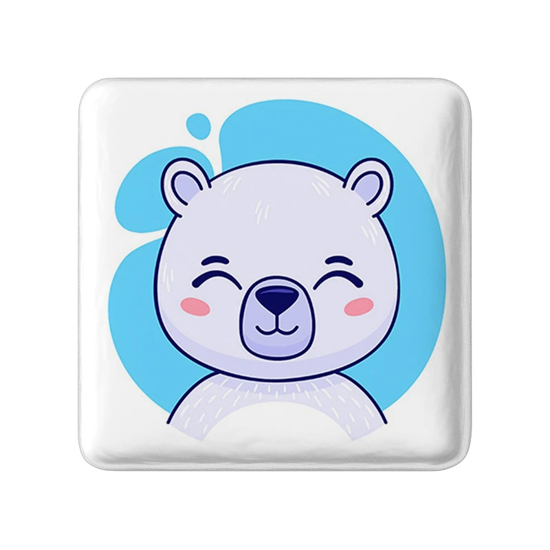 پیکسل خندالو طرح خرس قطبی حیوانات بامزه مدل مربعی کد 37133