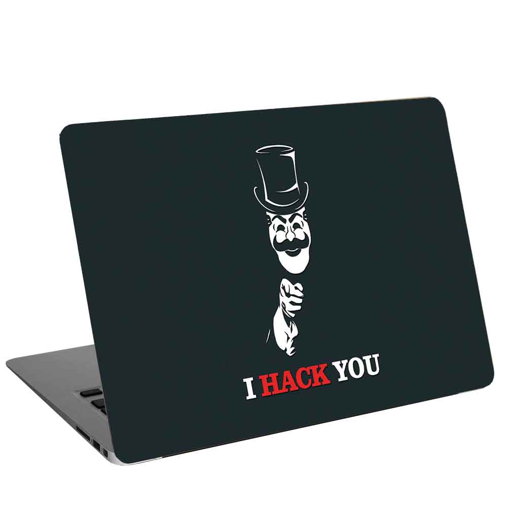 استیکر لپ تاپ طرح I HACK YOU کد cl-301 مناسب برای لپ تاپ 15.6 اینچ