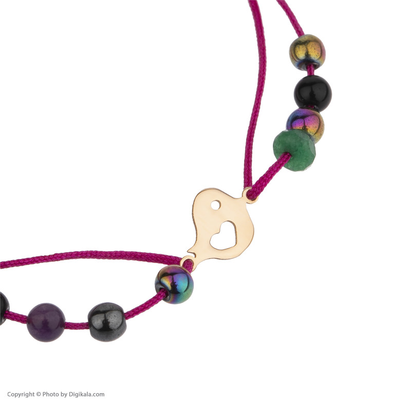 دستبند طلا 18 عیار دخترانه پرسته مدل 14077650