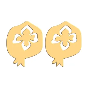 گوشواره طلا 18 عیار زنانه فرشته مدل انار WEL-000118