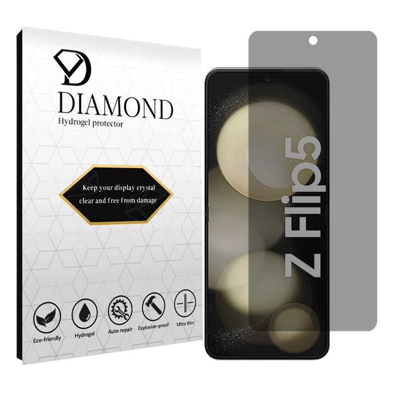 محافظ صفحه نمایش حریم شخصی دیاموند مدل Tough مناسب برای گوشی موبایل سامسونگ Galaxy Z Flip5