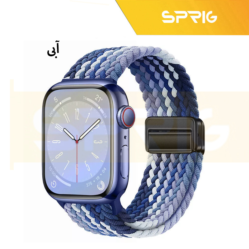 بند اسپریگ مدل Magnetic loop Braided مناسب برای اپل واچ سری SE2021/7/8/9 سایز 45 میلی متری