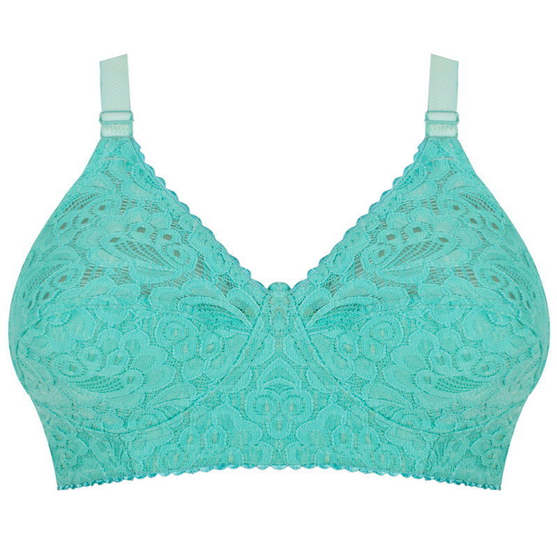 سوتین زنانه پرجامدا مدل 125013853 دانتل رنگ فیروزه ای