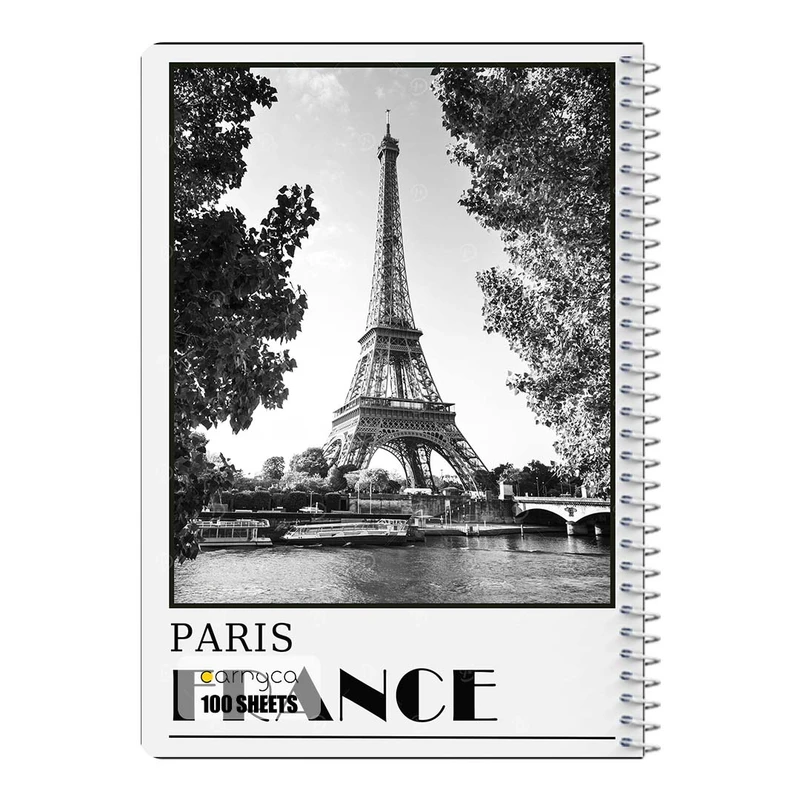 دفتر مشق 100 برگ سیمی کارنیکا طرح پاریس Paris کد 84455