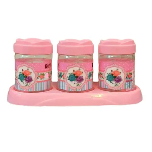 ست جا ادویه 3 پارچه مدل رایا طرح رز