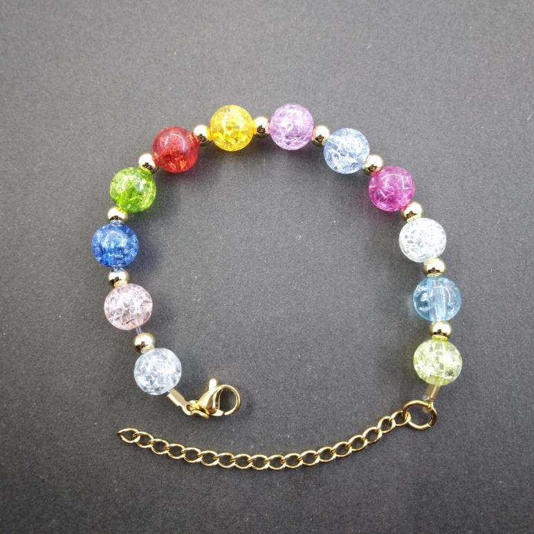 دستبند دخترانه مدل مهره ای دلبر کد 0311