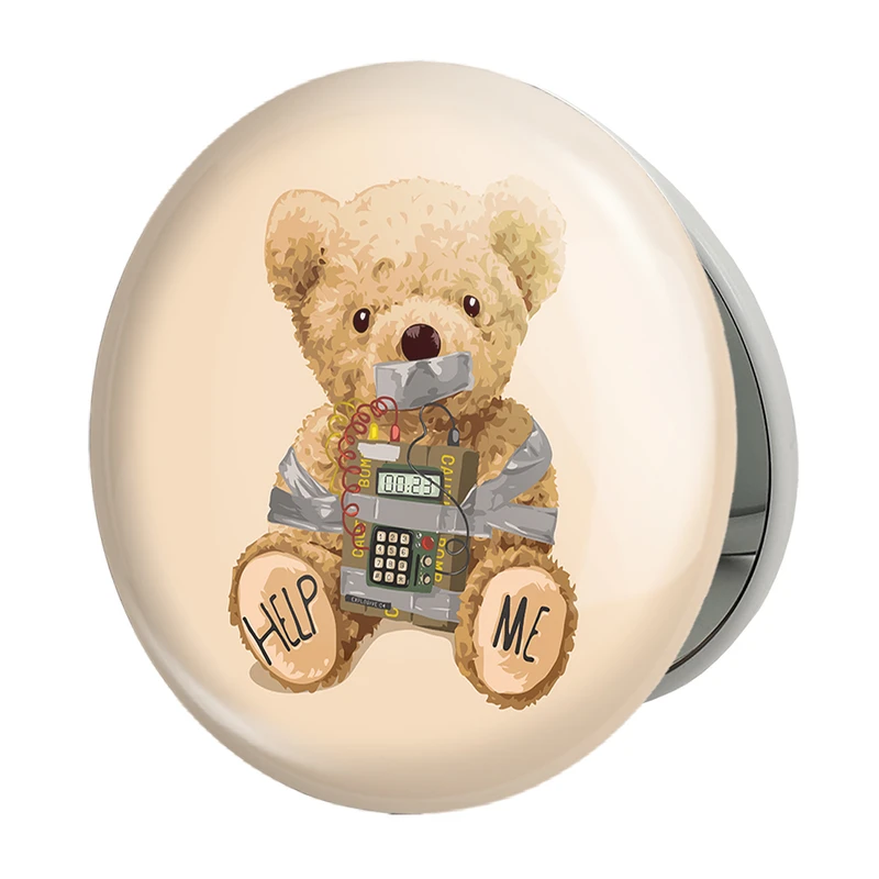 آینه جیبی خندالو طرح تدی Teddy مدل تاشو کد 26151 