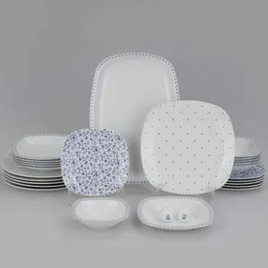 سرویس غذاخوری 27 پارچه 6 نفر چینی زرین ایران مدل کواترو ورنیکا درجه عالی