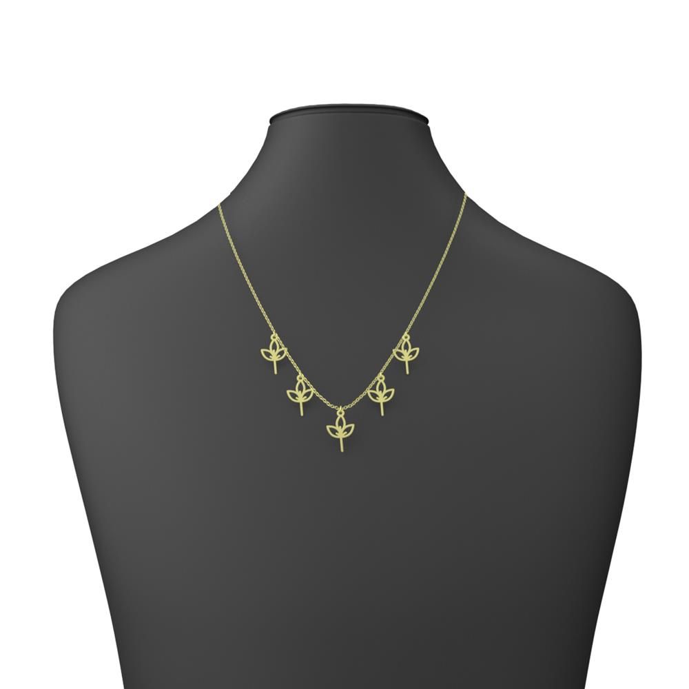گردنبند طلا 18 عیار زنانه مدوپد مدل برگ کد RNA16012 -  - 3