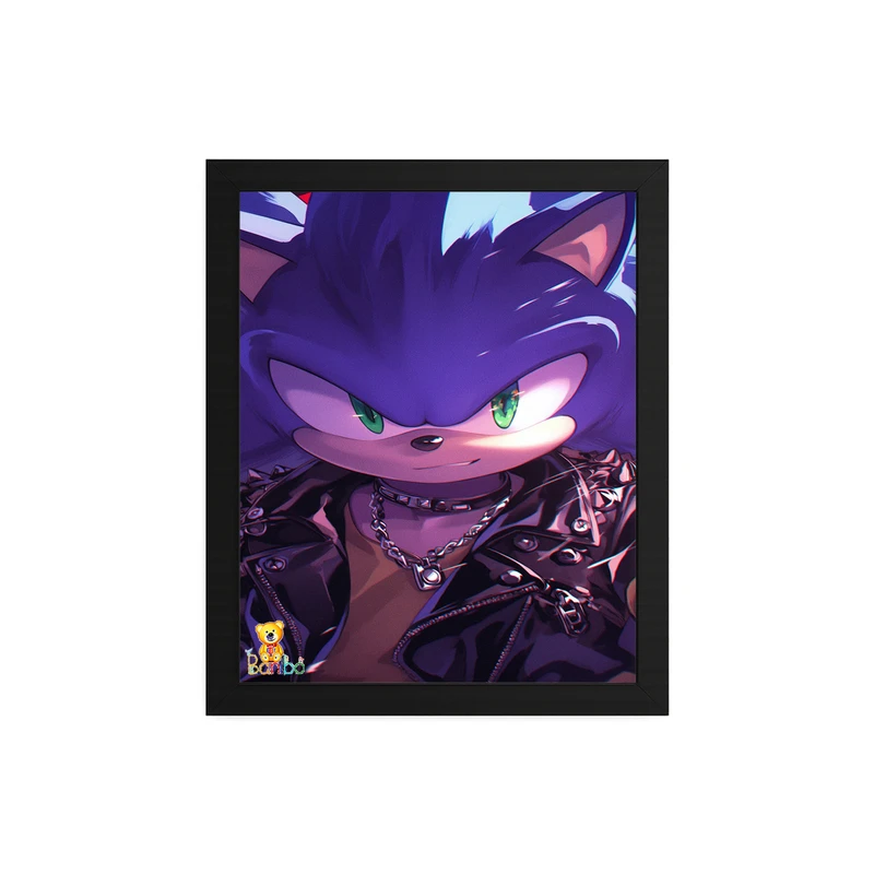 تابلو بانیبو طرح  سونیک کد 122  فریم مشکی