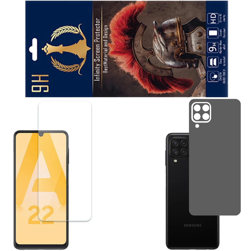 محافظ صفحه نمایش اینفینیتی مدل PRO مناسب برای گوشی موبایل سامسونگ GALAXY A22S به همراه برچسب پوششی