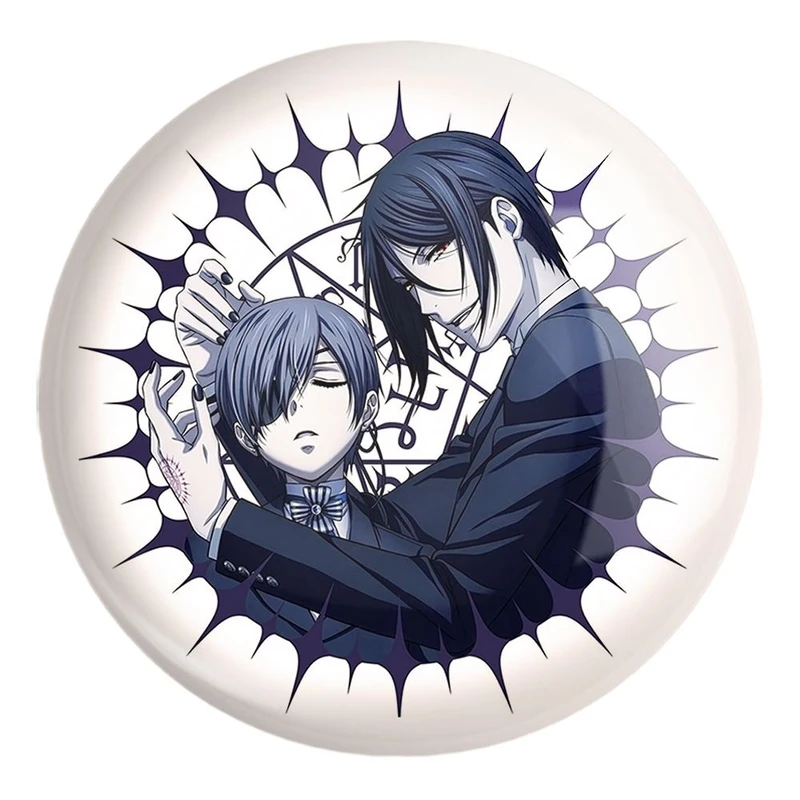 پیکسل خندالو طرح سباستین و شیل انیمه خادم سیاه Black Butler کد 16327 مدل بزرگ