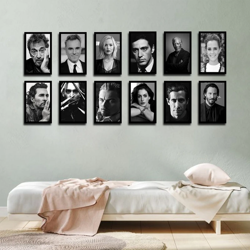 تابلو بکلیت طرح مشاهیر سینما مدل شاین اکلیلی B-1727 مجموعه 12 عددی