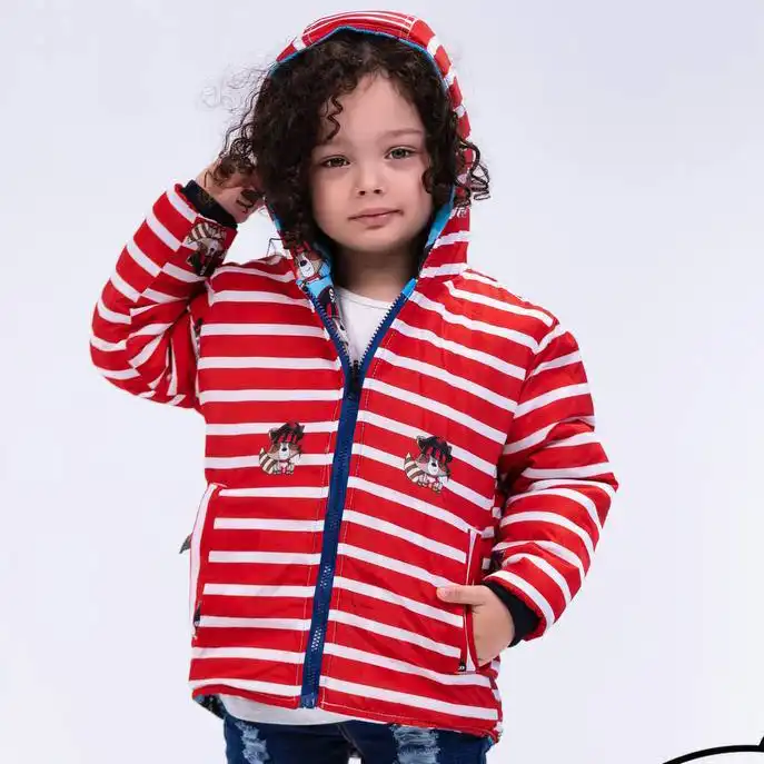 کاپشن پسرانه مدل دورو ضدآب طرح راکون