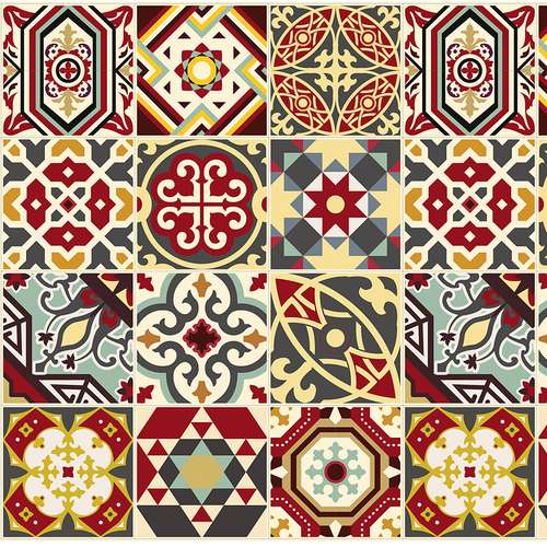 استیکر کاشی مدل  بین کابینتی طرح مشبک مجموعه 5 عددی