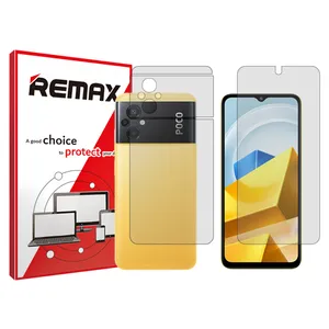 Remax brand shockproof Hydrogel screen protector glass for Xiaomi Poco M5 along with the back protector