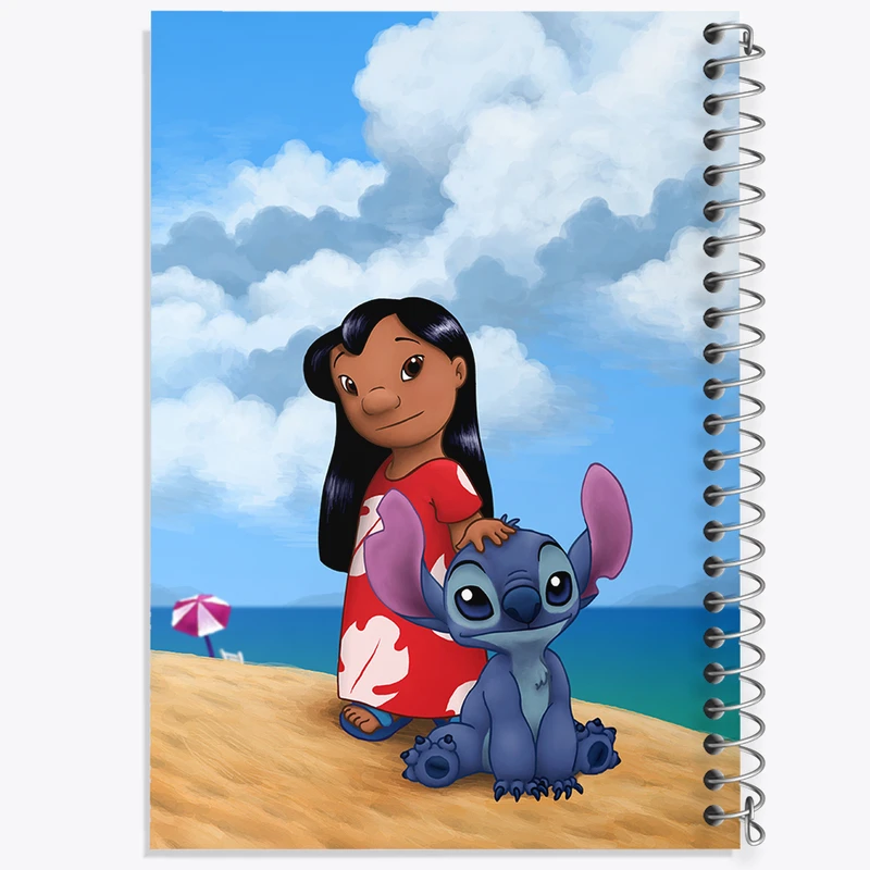 دفتر ژورنال نویسی 50 برگ خندالو مدل نقطه ای طرح لیلو و استیچ کد 37191