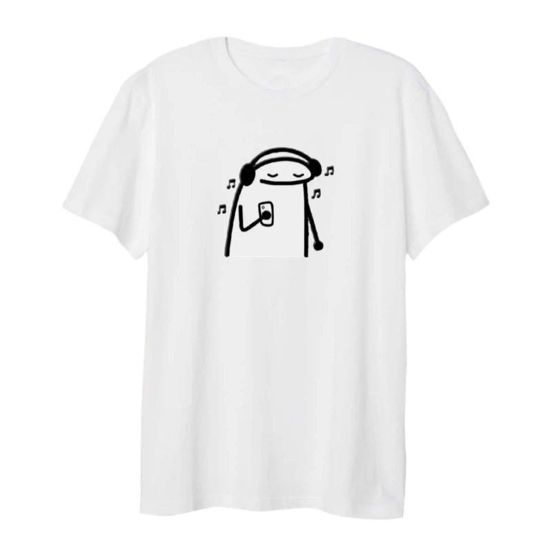 تی شرت لانگ زنانه مدل استیکر و موزیک