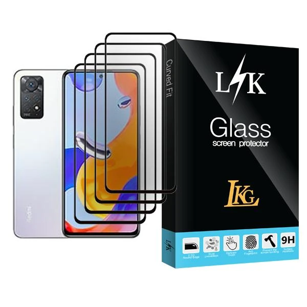 محافظ صفحه نمایش ال کا جی مدل LK Glass MIX004 مناسب برای گوشی موبایل شیائومی Redmi Note 11 Pro بسته چهار عددی