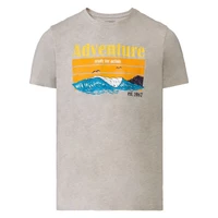 تی شرت آستین کوتاه مردانه لیورجی مدل Adventure1987 رنگ طوسی