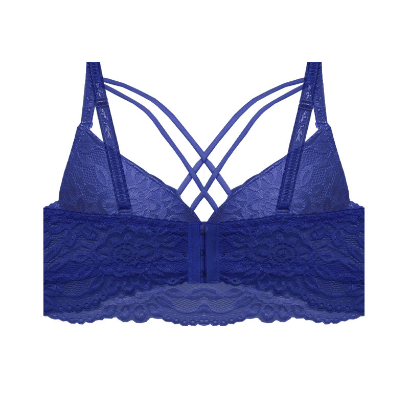 سوتین زنانه مدل اسفنجی دکلته هارنس دوبل گیپور جکدار کاپ B کد 685794