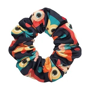 کش مو دخترانه مدل اسکرانچی طرح جغد كد KSH595