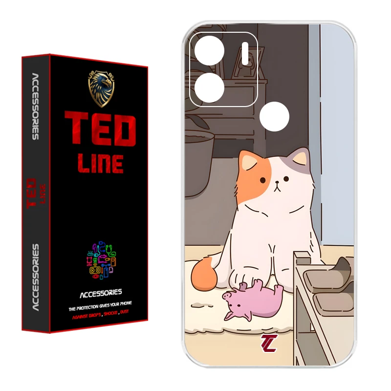 کاور تدلاین طرح گربه کد 1192 مناسب برای گوشی موبایل شیائومی Redmi A1 Plus / A2 Plus / Poco C51