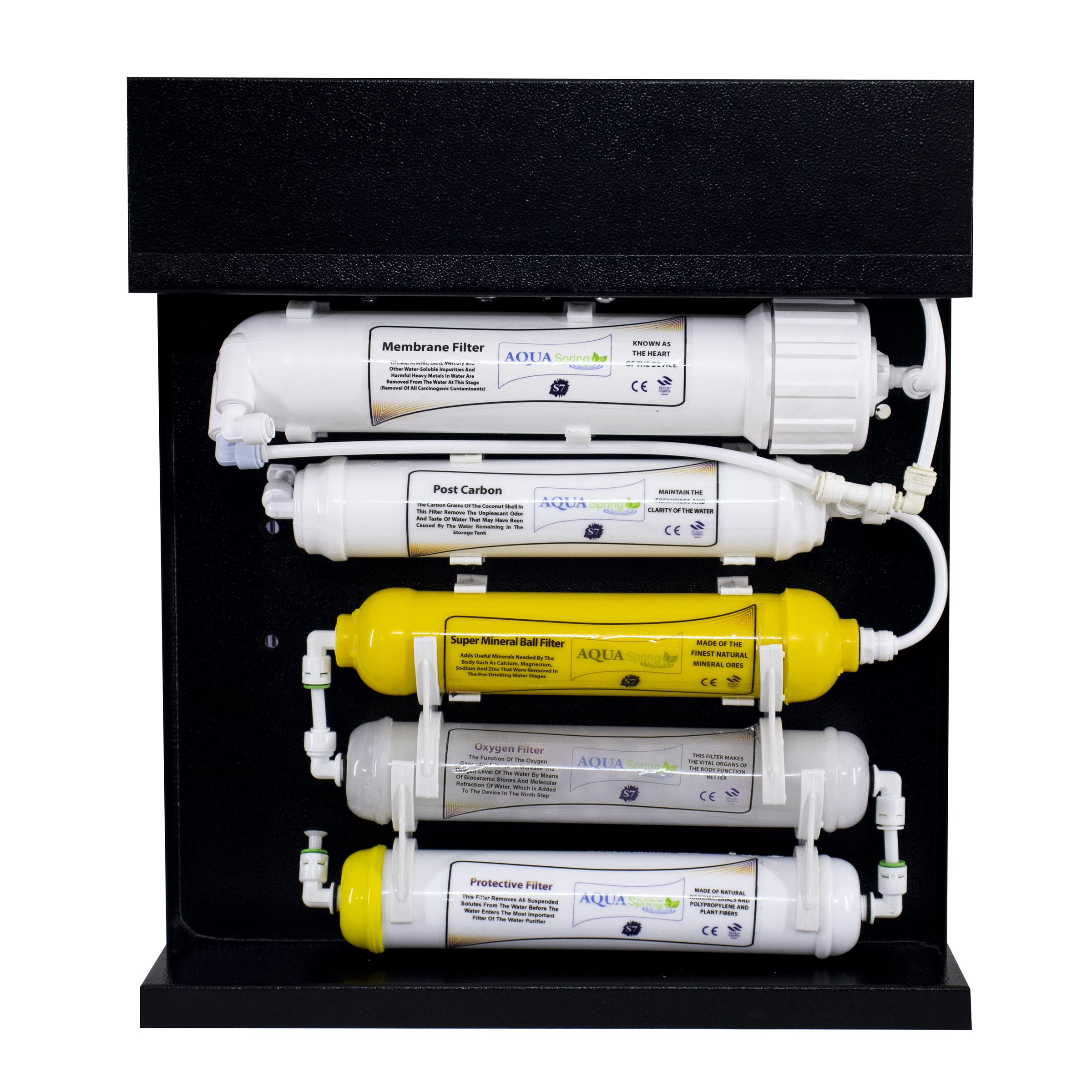 دستگاه تصفیه کننده آب آکوآ اسپرینگ مدل RO-S7-BZ 7006 به همراه فیلتر مجموعه 3 عددی و کیت نشتی گیر