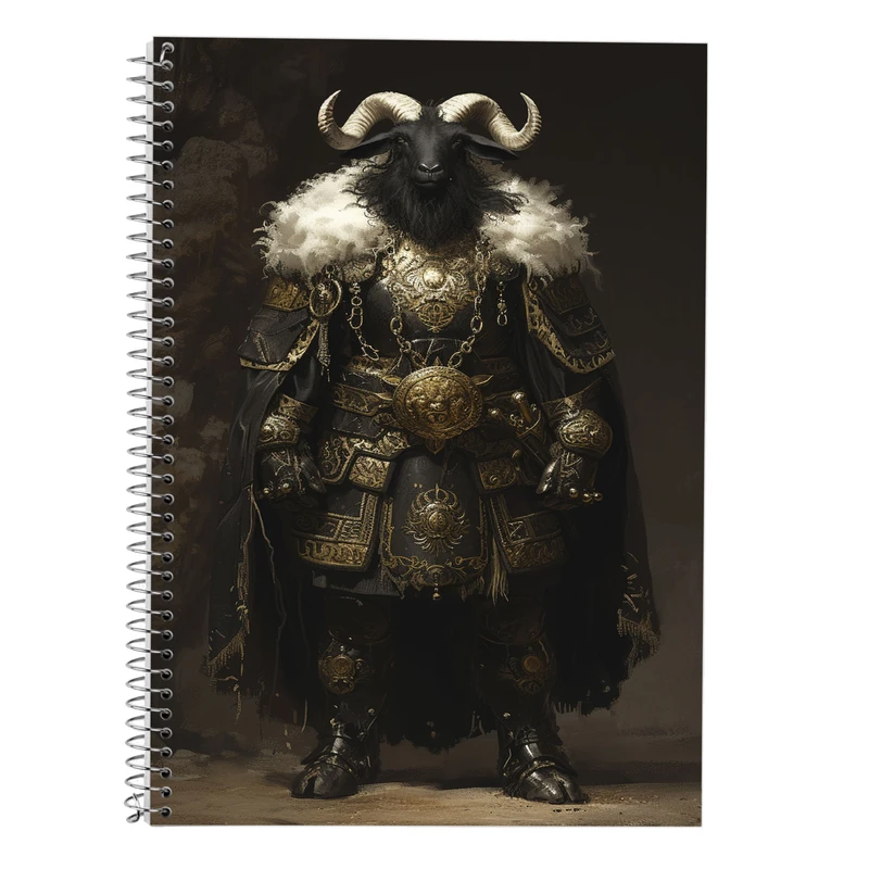 دفتر زبان 50 برگ مدوپد مدل دو خط طرح حیوانات جنگجو کد DF14783