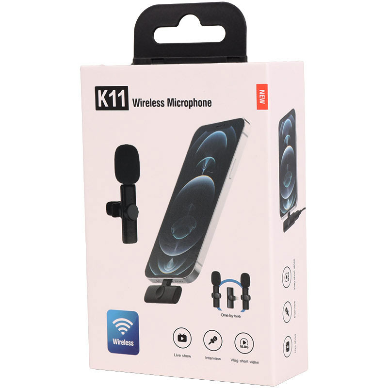 میکروفن یقه ای نوع بی سیم مدل K11 با درگاه اتصال Type-C
