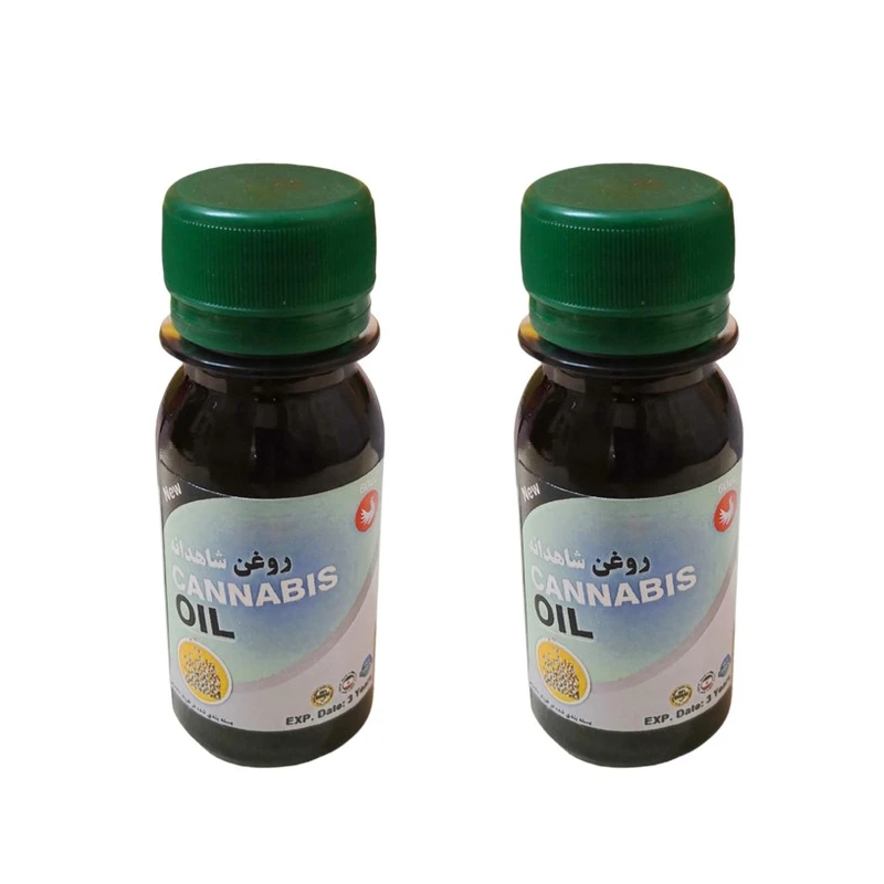 روغن شاهدانه پامکا مدل پرس سرد حجم 60 میلی لیتر مجموعه 2 عددی