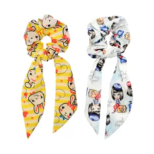 کش مو زنانه دلنار گالری مدل اسکرانچی خرگوش و دختر هنرمند مجموعه 2 عددی