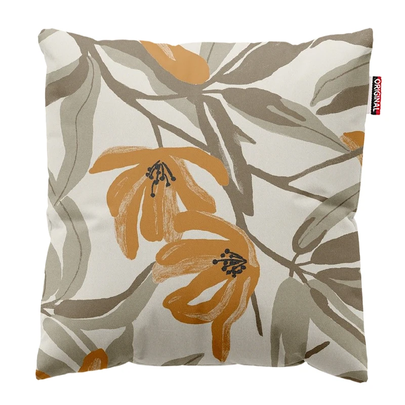 کوسن پاد آفرین مدل مینیمال طرح گل و برگ کد PK403319 سایز 40*40 سانتی متر