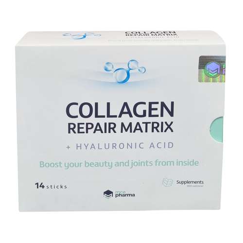 کلاژن ریپر ماتریکس پلاس هیالورونیک اسید ام سی ای فارما بسته 14 عددی