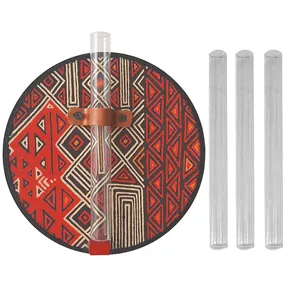 گلدان دیواری مدل شیشه آزمایش طرح سرخپوستی مجموعه 4 عددی