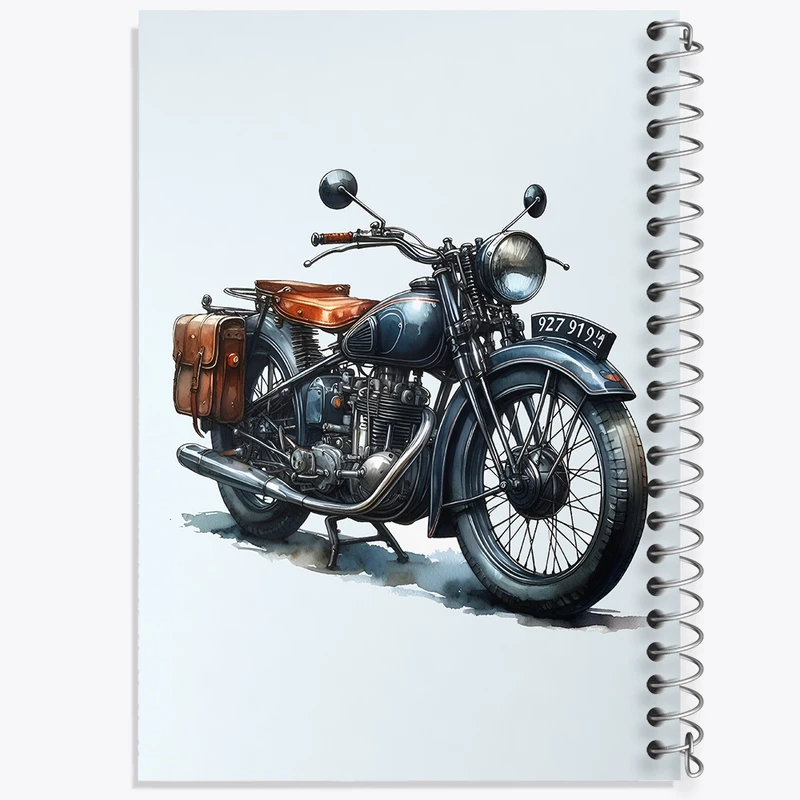 دفتر مشق 50 برگ خندالو طرح موتور سیکلت کد F6201