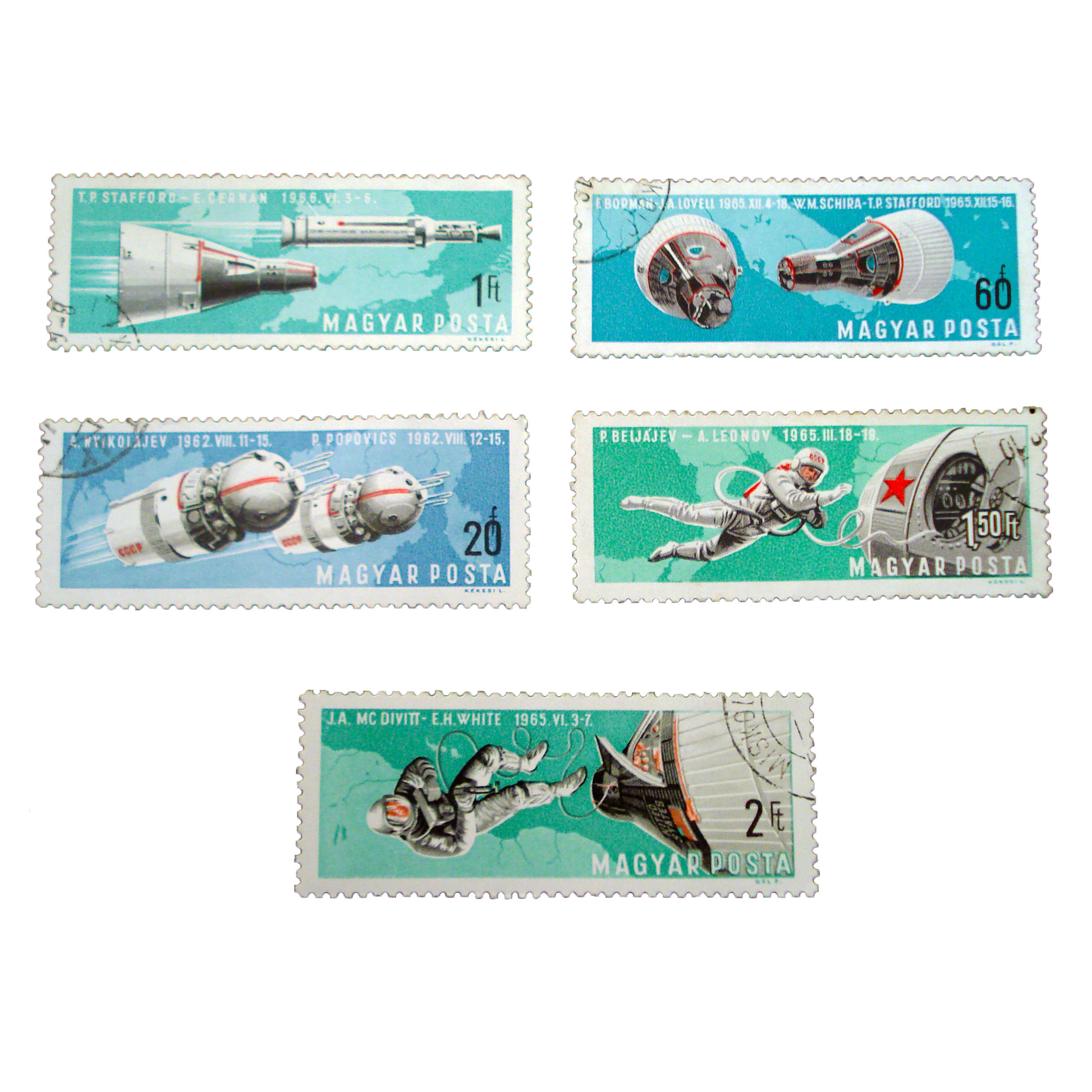 تمبر یادگاری طرح فضا کد faza-534 مجموعه 5 عددی