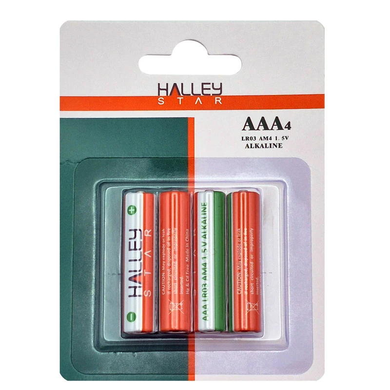 باتری قلمی هالی استار مدل آلکالاین کد AA بسته ۴ عددی