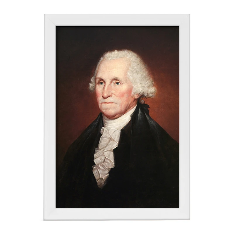 تابلو خندالو مدل نقاشی جورج واشنگتن اثر رامبراند پیل کد F12274