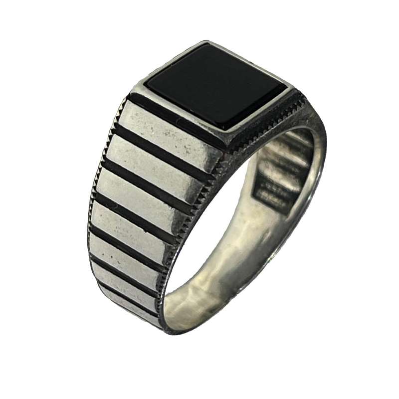 انگشتر نقره مردانه مدل عقیق 020