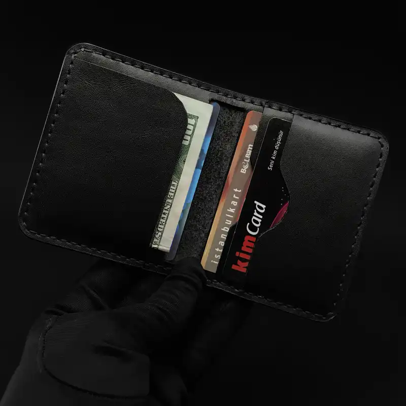 کیف پول و جاکارتی چرمی مدل میلان کد M003